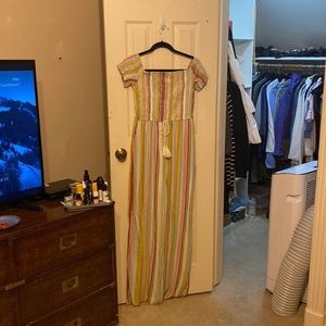 Target Brand pastel striped off the shoulder.